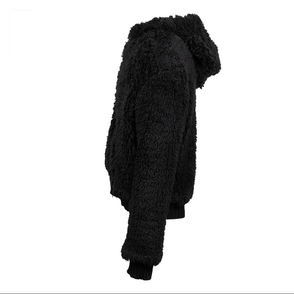 Amiri Sherpa Hoodie Teddy Jacket Black - Picture 2 of 2
